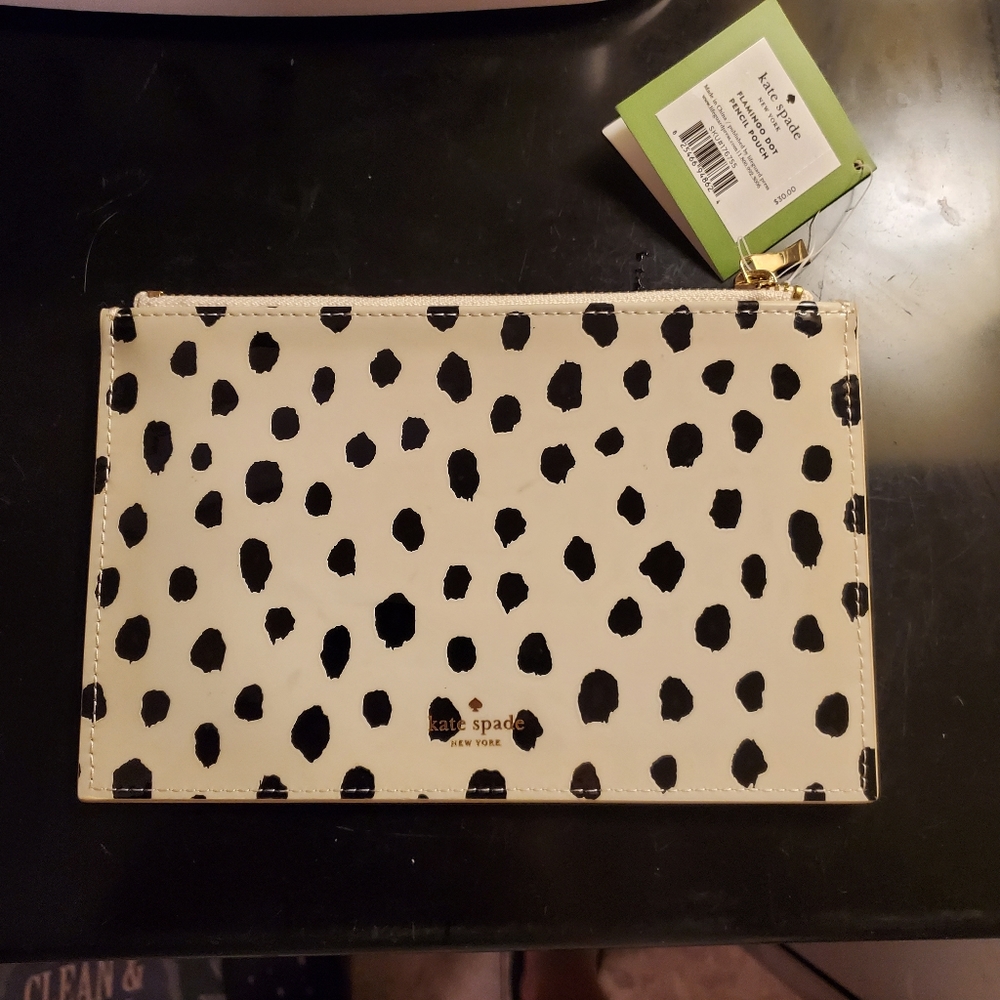 Flamingo dot pencil Pouch Kate Spade